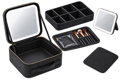 Maletín de Maquillaje con Espejo y Luz LED
